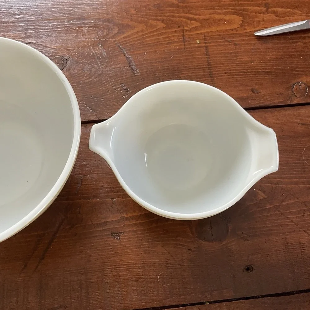 Pyrex Vintage Forest Fancies Mushroom Cinderella Nesting Mixing Bowls, Set of 2